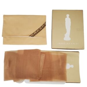 Vintage Ariadne Command Performance Hosiery Stockings 2 Pair Box + Cloth Bag
